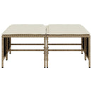 vidaXL 4 db bézs polyrattan kerti szék párnákkal