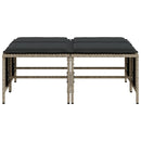 vidaXL 4 db világosszürke polyrattan kerti szék párnákkal