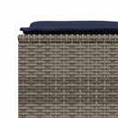 vidaXL 4 db szürke polyrattan kerti szék párnákkal
