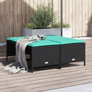 vidaXL 4 db fekete polyrattan kerti szék párnákkal