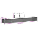 vidaXL szürke polyrattan dupla napozóágy párnával