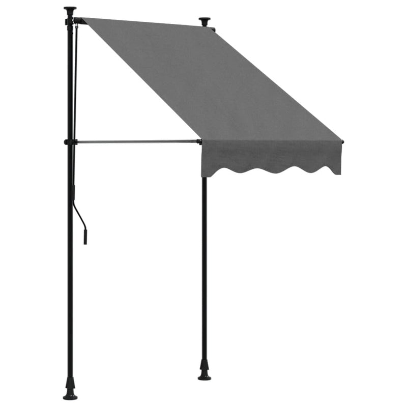 vidaXL antracit szövet és acél feltekerhető napellenző 100 x 150 cm