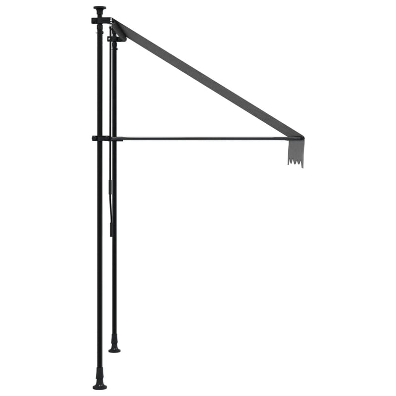 vidaXL antracit szövet és acél feltekerhető napellenző 100 x 150 cm