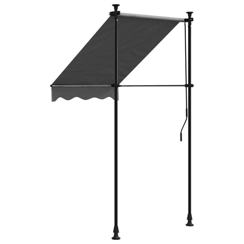 vidaXL antracit szövet és acél feltekerhető napellenző 100 x 150 cm