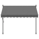 vidaXL antracit szövet és acél feltekerhető napellenző 250 x 150 cm