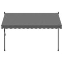 vidaXL antracit szövet és acél feltekerhető napellenző 300 x 150 cm