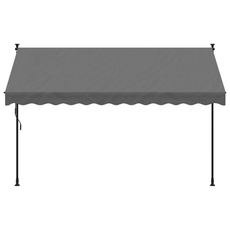 vidaXL antracit szövet és acél feltekerhető napellenző 300 x 150 cm