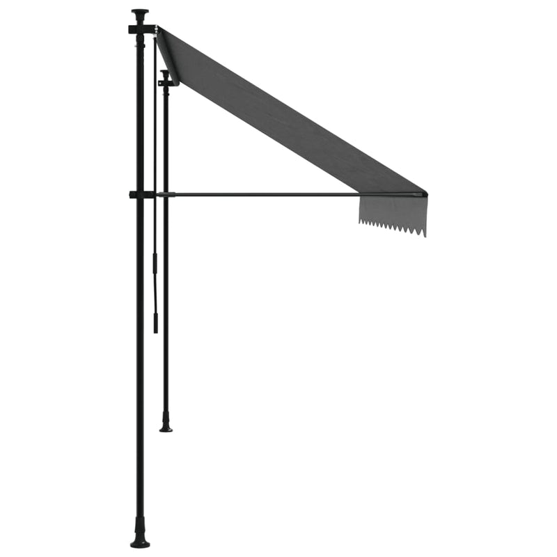 vidaXL antracit szövet és acél feltekerhető napellenző 300 x 150 cm