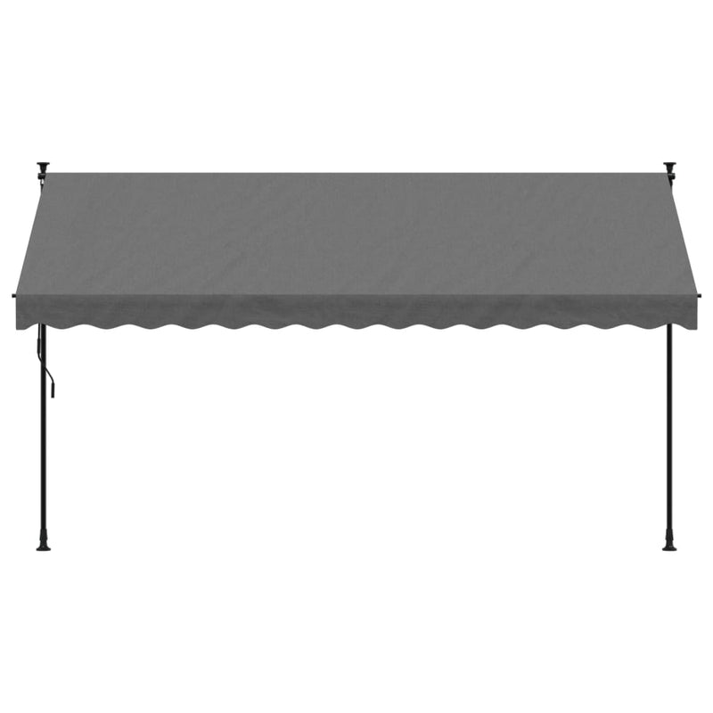 vidaXL antracit szövet és acél feltekerhető napellenző 350 x 150 cm