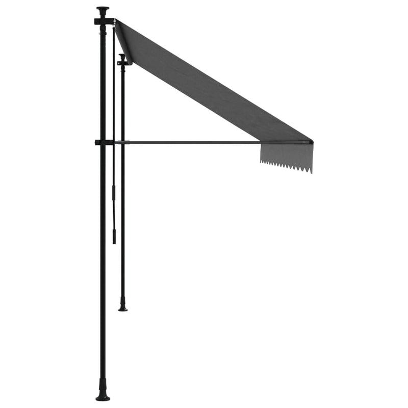 vidaXL antracit szövet és acél feltekerhető napellenző 350 x 150 cm