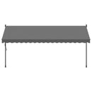 vidaXL antracit szövet és acél feltekerhető napellenző 400 x 150 cm