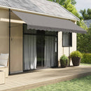 vidaXL antracit szövet és acél feltekerhető napellenző 400 x 150 cm