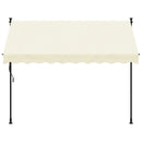 vidaXL krémszínű szövet és acél feltekerhető napellenző 250 x 150 cm