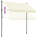 vidaXL krémszínű szövet és acél feltekerhető napellenző 250 x 150 cm