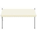 vidaXL krémszínű szövet és acél feltekerhető napellenző 350 x 150 cm
