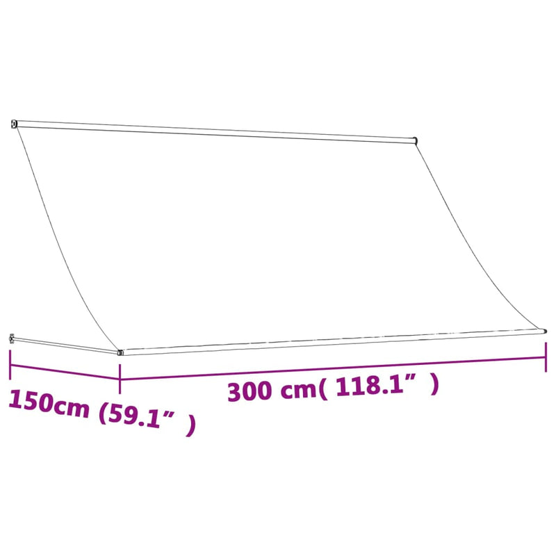 vidaXL antracit szövet és acél feltekerhető napellenző 300 x 150 cm