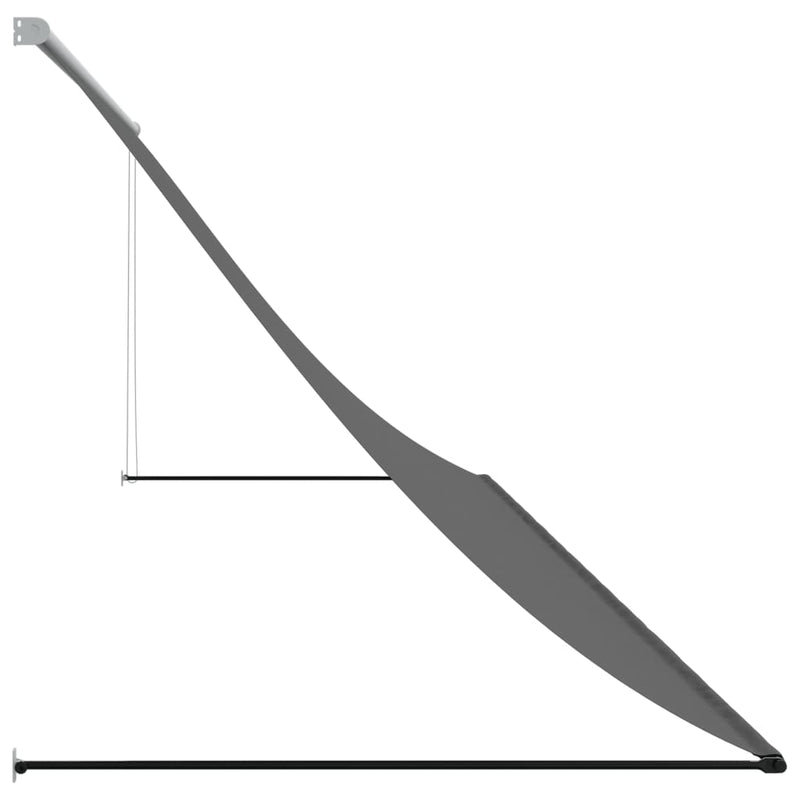 vidaXL antracit szövet és acél feltekerhető napellenző 400 x 150 cm