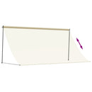 vidaXL krémszínű szövet és acél feltekerhető napellenző 300 x 150 cm