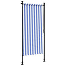 vidaXL kék és fehér szövet és acél kültéri roló 100 x 270 cm