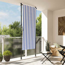vidaXL kék és fehér szövet és acél kültéri roló 100 x 270 cm