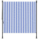 vidaXL kék és fehér szövet és acél kültéri roló 150 x 270 cm