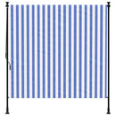 vidaXL kék és fehér szövet és acél kültéri roló 200 x 270 cm