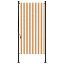 vidaXL narancssárga és fehér szövet és acél kültéri roló 100 x 270 cm