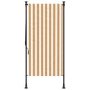 vidaXL narancssárga és fehér szövet és acél kültéri roló 100 x 270 cm