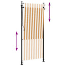 vidaXL narancssárga és fehér szövet és acél kültéri roló 100 x 270 cm