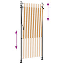 vidaXL narancssárga és fehér szövet és acél kültéri roló 100 x 270 cm