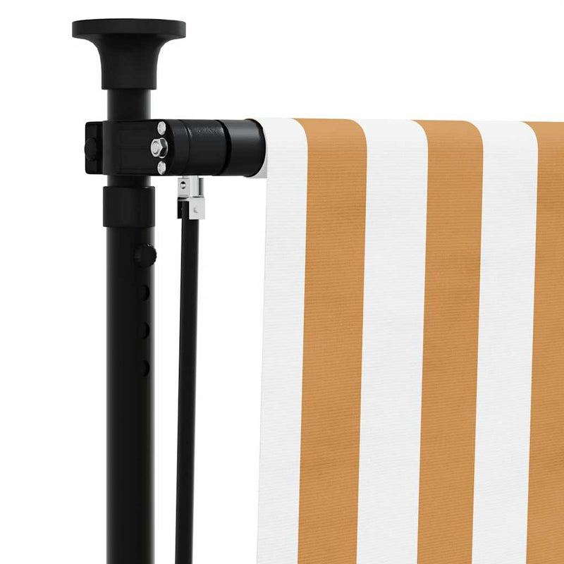 vidaXL narancssárga és fehér szövet és acél kültéri roló 100 x 270 cm