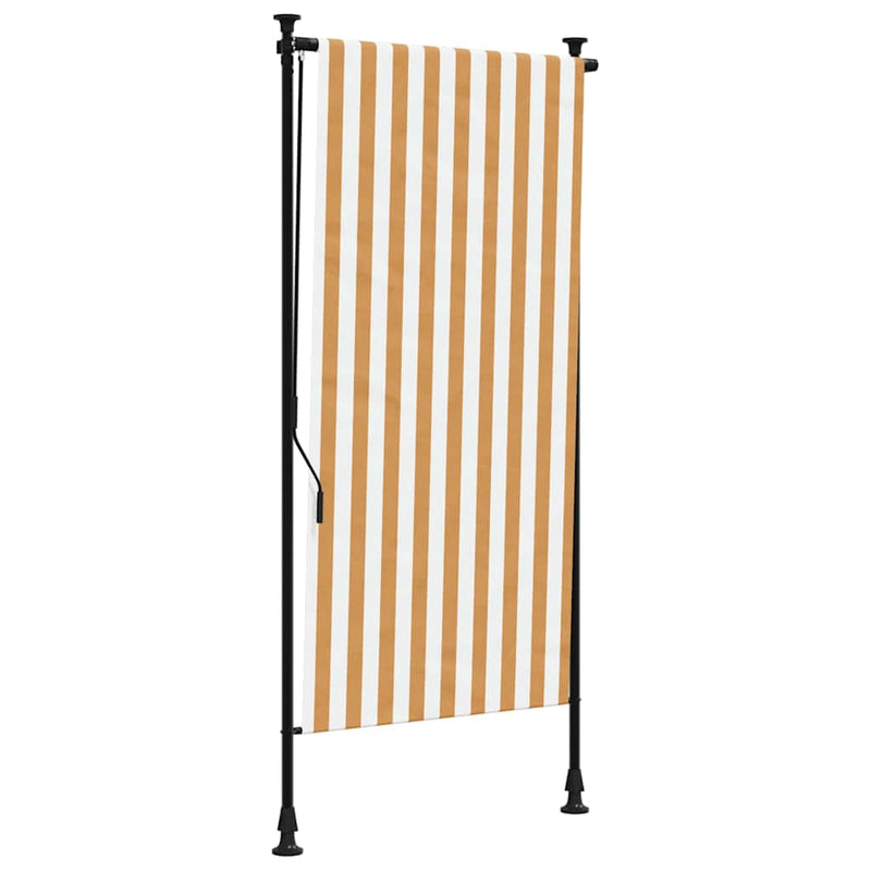 vidaXL narancssárga és fehér szövet és acél kültéri roló 120 x 270 cm