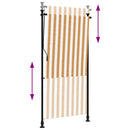 vidaXL narancssárga és fehér szövet és acél kültéri roló 120 x 270 cm