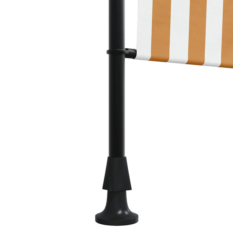 vidaXL narancssárga és fehér szövet és acél kültéri roló 120 x 270 cm