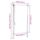 vidaXL narancssárga és fehér szövet és acél kültéri roló 120 x 270 cm