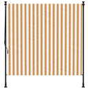 vidaXL narancssárga és fehér szövet és acél kültéri roló 150 x 270 cm