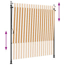 vidaXL narancssárga és fehér szövet és acél kültéri roló 150 x 270 cm