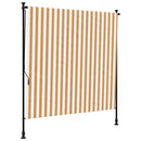 vidaXL narancssárga és fehér szövet és acél kültéri roló 200 x 270 cm