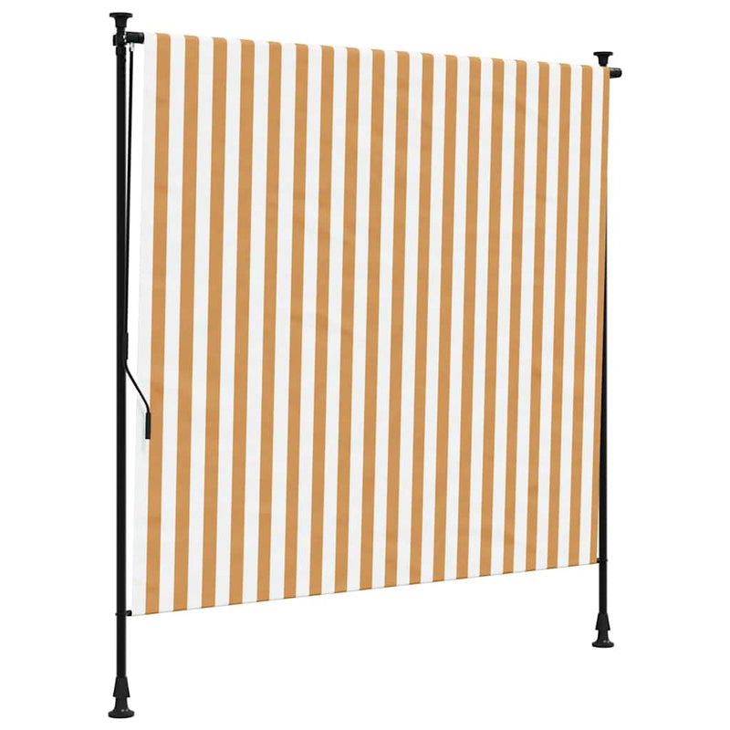 vidaXL narancssárga és fehér szövet és acél kültéri roló 200 x 270 cm