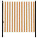 vidaXL narancssárga és fehér szövet és acél kültéri roló 200 x 270 cm