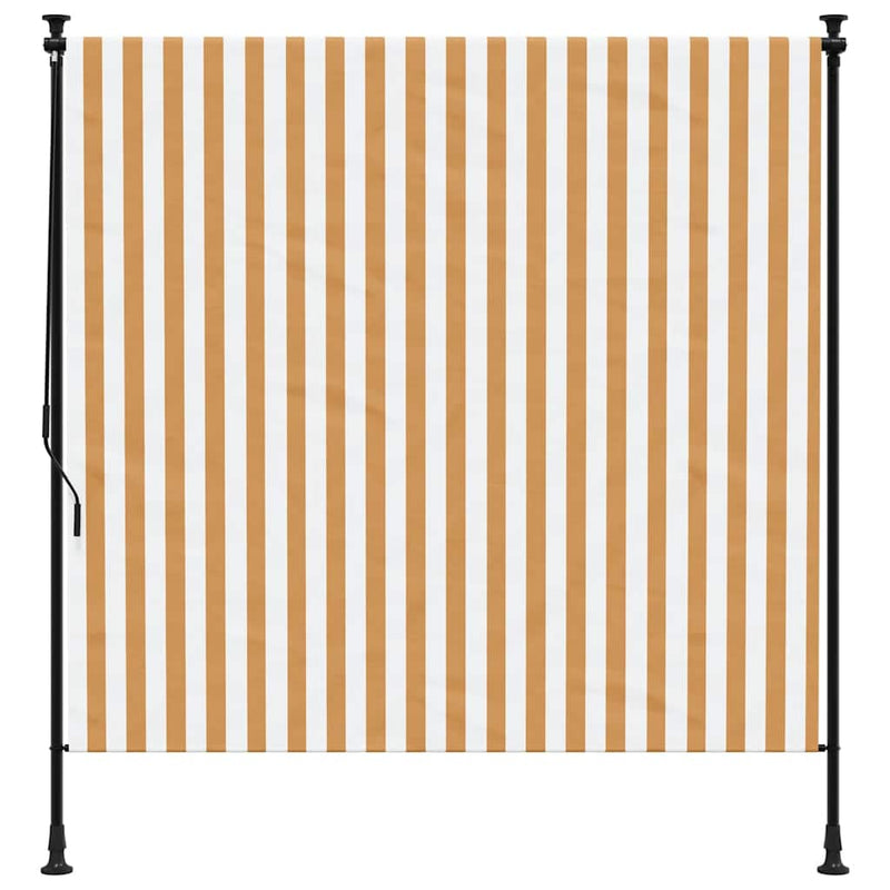 vidaXL narancssárga és fehér szövet és acél kültéri roló 200 x 270 cm