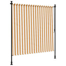vidaXL narancssárga és fehér szövet és acél kültéri roló 200 x 270 cm