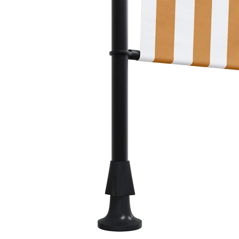 vidaXL narancssárga és fehér szövet és acél kültéri roló 200 x 270 cm