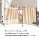 vidaXL narancssárga és fehér szövet és acél kültéri roló 200 x 270 cm