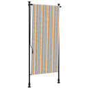 vidaXL sárga és fehér szövet és acél kültéri roló 100 x 270 cm