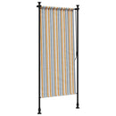 vidaXL sárga és fehér szövet és acél kültéri roló 100 x 270 cm