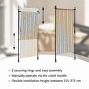 vidaXL sárga és fehér szövet és acél kültéri roló 100 x 270 cm