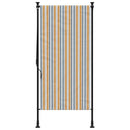 vidaXL sárga és fehér szövet és acél kültéri roló 120 x 270 cm