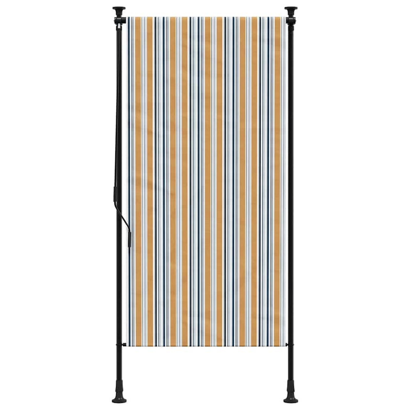 vidaXL sárga és fehér szövet és acél kültéri roló 120 x 270 cm