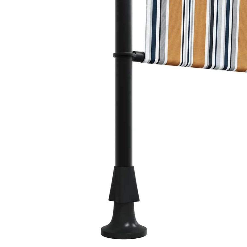vidaXL sárga és fehér szövet és acél kültéri roló 120 x 270 cm